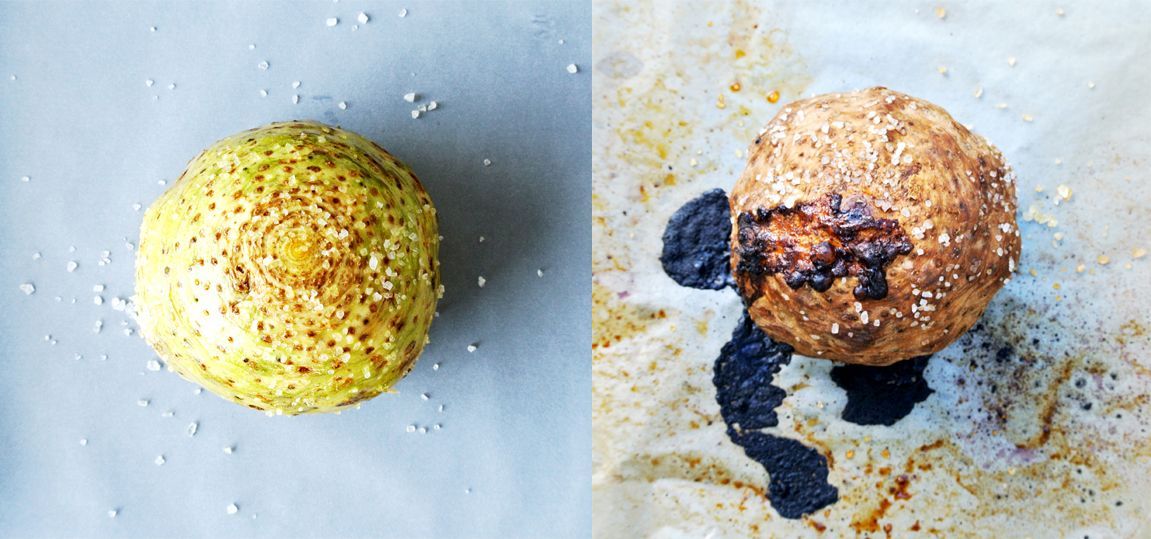 Gebackener Sellerie aus dem Rohr - ganz einfaches Gemüserezept, stärkt Mitte und Magen, vielfach kombinierbar foodblog, fit essen, TCM Rezepte, Gemüserezept, besser essen