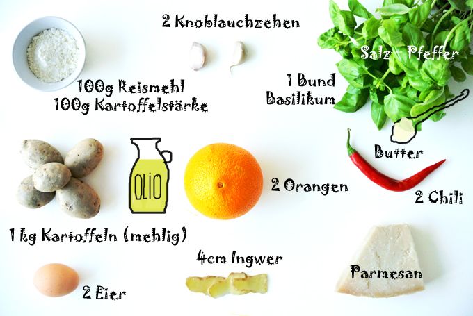 TCM Rezepte, Gnocchis mit Orangen, besser essen TCM Rezepte, Gnocchis, glutenfrei, laktosefrei, Winter, Kartoffeln, Orangen